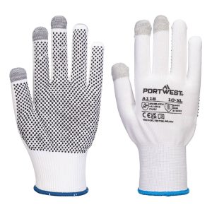 Portwest Grip 13 Pvc Pöttyös érintőképernyős Kesztyű (12 Pár)