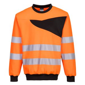 Portwest Pw2 Hi Vis Crewneck Sweatshirt