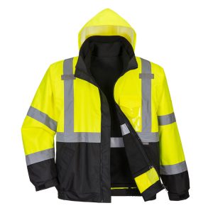 Portwest Hi Vis Prémium 3 Az 1 Ben Bomber Kabát